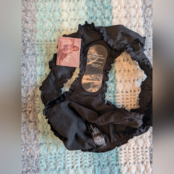 Smart And Sexy Black Ruffle Bikini Bottoms Size Large NWT - Picture 2 of 7